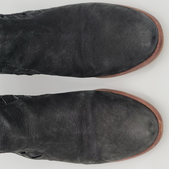 Vince Camuto Prestetta Ankle Boots Booties Pointed Toe Suede Cutout Side Black - Picture 5 of 12